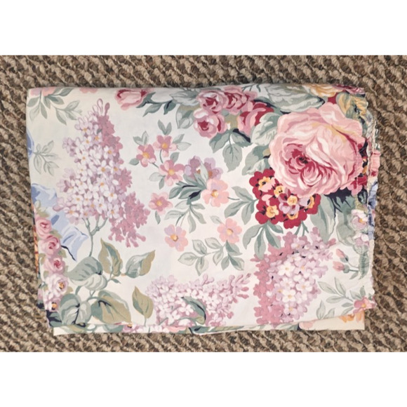 VTG Ralph Lauren Allison Twin Fitted Sheet USA Floral Cottagecore Shabby Chic - Picture 2 of 5